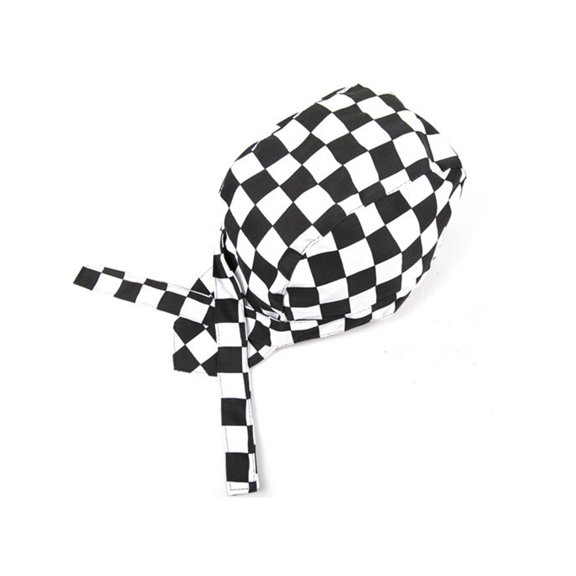 CIMAXIC Black Canvas Chef Hat with Adjustable Ribbon for Kitchen Use One Size Fits Most Adults,7.87"X7.87"X4.33"