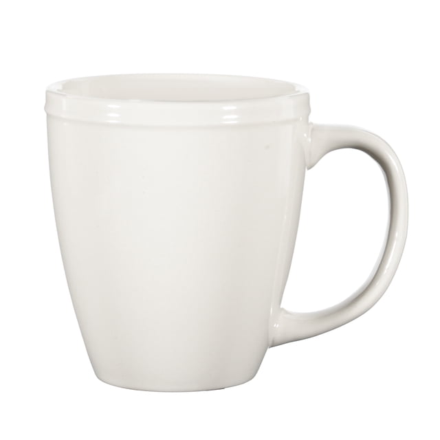 Mainstays Tasse en Grès 16oz Darby Vanilla Dream avec Fini en Grès Vanille Lisse, Bord Arrondi et Grande Poignée, Compatible Micro-Ondes et Lave-Vaisselle, Contient 16 Onces, Idéale pour le Café Ou le Thé au Quotidien et pour les Repas Décontractés.