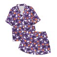 thumbnail image 4 of WEAIXIMIUNG Pyjama de Noël pour Garçons, Loisirs pour Enfants, Imprimé, Col à Boutons, Haut à Manches Courtes, Short, Ensemble de Pyjama, 4 of 4
