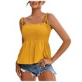 thumbnail image 1 of Birdeem T-Shirt à Bretelles pour Femmes, Sans Manches, Design Plissé, Mode Aguichant, Tops d'Été, 1 of 6