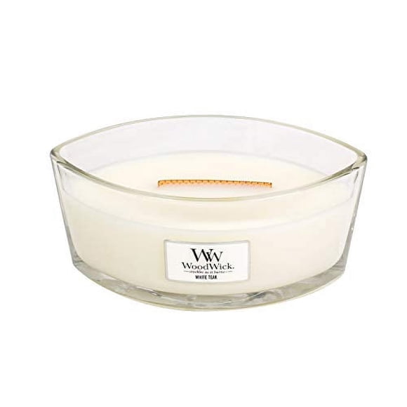 WoodWick Ellipse Scented Candle , White Teak