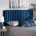 thumbnail image 4 of Baxton Studio Emile Navy Blue and Dark Brown Finished Wood Queen Size Headboard, 4 of 7