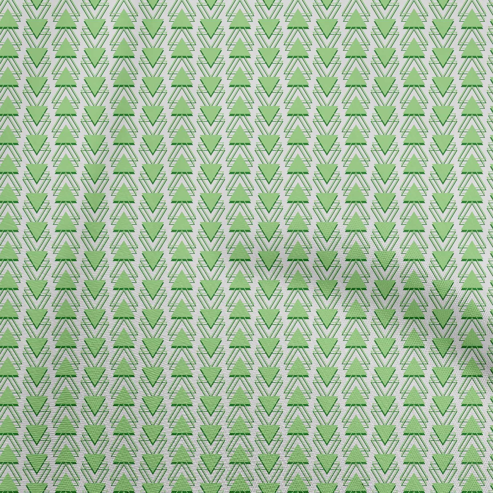oneOone Cotton Silk Green Fabric Geometric Sewing Craft Projects Fabric Prints By Yard 42 Inch Wide