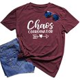 thumbnail image 1 of YourTops T-Shirt Coordinateur du Chaos pour Femmes (US L, 2-Rouge Vin), 1 of 2