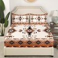 thumbnail image 3 of Erosebridal Hippie Aztec Sheet Set Queen, Mandala Boho Bedding Sets Queen Size, Tribal Geometry Decor 4 Pieces, 3 of 7