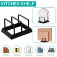 thumbnail image 2 of Metal Pot Lid Holder Storage Rack Chopping Board Organizer Towel Holder Racks/ Q3F4, 2 of 8