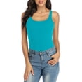 thumbnail image 3 of Women's Tank Top with Shelf Bra Adjustable Wide Strap Camisole Cotton Undershirt, 3 of 6