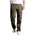 thumbnail image 3 of UVEASISHA Pantalon Cargo Tactique Homme Coupe Décontractée Pantalon de Randonnée Cargo de Travail avec Multi-Poches Coton Ripstop Pantalon d'Escalade Léger Rentrée des Classes Solde, Jaune, TG, 3 of 6