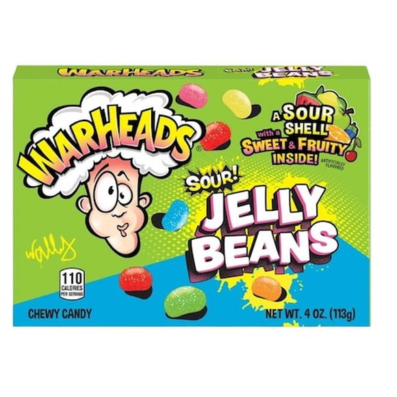 Warheads Sour Jelly Beans Theatre Box 113g
