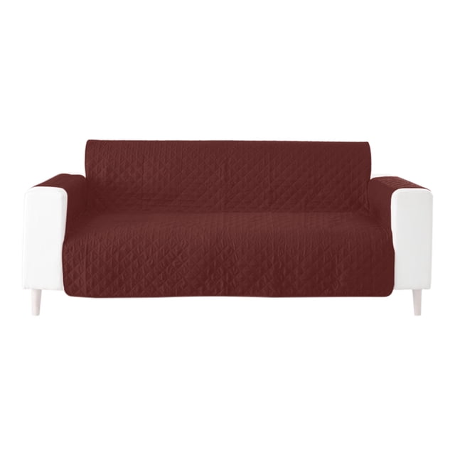 Birdeem Housse de Canapé Réversible pour Canapé Coussin Housse de Sofa pour Chiens, Montrée en Couleur Café, Conçue pour Protéger les Meubles contre les Déversements, les Taches et l'Usure des Animaux. Fabriquée en 85 % polyester et 15 % Élasthanne, Elle Présente une texture Matelassée, des Sangles Élastiques et des Bâtons en Mousse pour un Ajustement Sécuritaire. Dimensions Sont 130x196cm (51.18x77.16 Po).