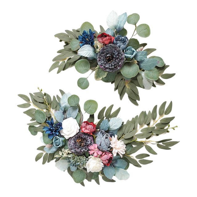 Abbracc 2 Pieces Artificial Wreath Artificial Floral Swag Simulation Garland Flower Swag D