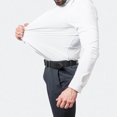 thumbnail image 3 of Solid Color Lapel Mens Shirts Fashion Long Sleeve Fitted Button Front Closure Shirts for Men(White,S), 3 of 4