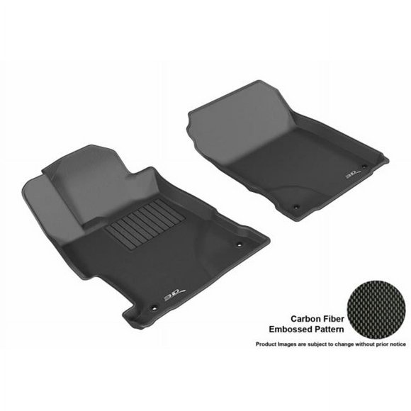 U Ace L1AC00811509 3D Maxpider Front Row Custom Fit Kagu Black Floor Mat for 2013-2016 Acura ILX Models