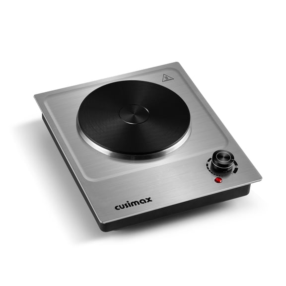 CUSIMAX Plaque Chauffante Électrique Simple 1500W Portable, Brûleur de Comptoir en Acier Inoxydable, Facile à Nettoyer pour une Cuisson Sans Tracas, Halloween