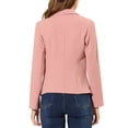 thumbnail image 3 of INSPIRE CHIC Blazer de Travail pour Femme Col à Revers Veste à Manches Longues Blazer de Complet Rose Foncé 2TG, 3 of 7