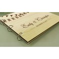 thumbnail image 3 of Custom Rustic Wedding Guest Book Wood Wooden Name Engraved Advice Book, 3 of 6