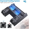 thumbnail image 3 of navor Multifunctional Vertical Cooling Stand Compatible with PS4/ PS4 Slim/ PS4 Pro, PS4 Controller Charger with 12 Pieces Games Storage, 3 of 6