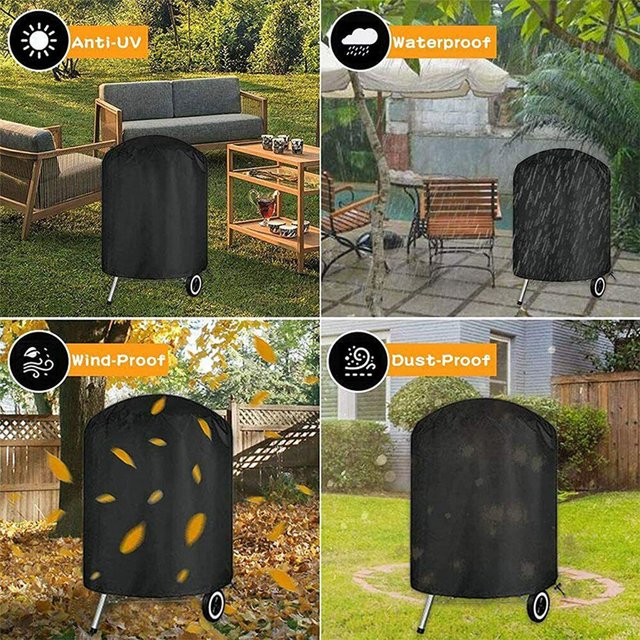 fastboy Housse de Table Ronde Barbecues Housse de Gril Imperméable Ensembles d'Extérieur Housse de Protection, Housse de Bassin à Feu, Gril Barbecue 62x105cm