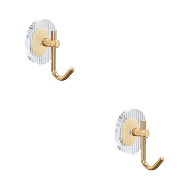 maskred Multi-purpose Acrylic Luxury Wall Hook Strong Bearing Capacity Suitable For All Settings gold 2Set