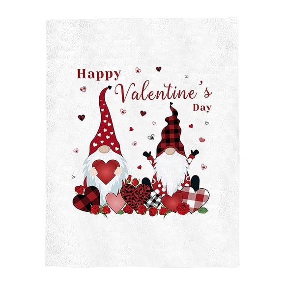 Affordablo Cute Soft Cozy Blanket for Girls Printed Valentine's Day Envelope Flannel Blanket Air Conditioning Blanket Padded Blanket Nap Blanket Luxury Cotton Blankets for Twin Size Bed All-Season