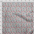 thumbnail image 4 of oneOone Silk Tabby Mint Green Fabric Abstract Faces Sewing Material Print Fabric By The Yard 42 Inch Wide, 4 of 5