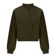thumbnail image 4 of EGNMCR Veste Décontractée Sans Capuche à Manches Longues pour Femmes Nouvelle Mode Confortable Polyvalente Veste Unie en polyester, 4 of 6