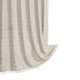 thumbnail image 2 of Vaidha Rideau de Douche Bohème de Style Ferme, Ensemble de Rideau de Douche en Tissu Rayé en Lin Robuste avec Pompon, Hydrofuge, Rideau de Douche en Tissu Bohème Vintage Campagnard, 2 of 7