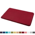 thumbnail image 2 of 1 Small Clara Clark Bath Mat Bathroom Rug - Absorbent Memory Foam Bath Rugs - Non-Slip, Thick, Cozy Velvet Feel Microfiber Bathrug, Plush Shower, Toilet- Floor Bathmats Carpet - Red - 17"x24", 2 of 4