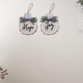 thumbnail image 3 of Christmas Flat Wood Log Ornament - Set of 4, 3 of 3