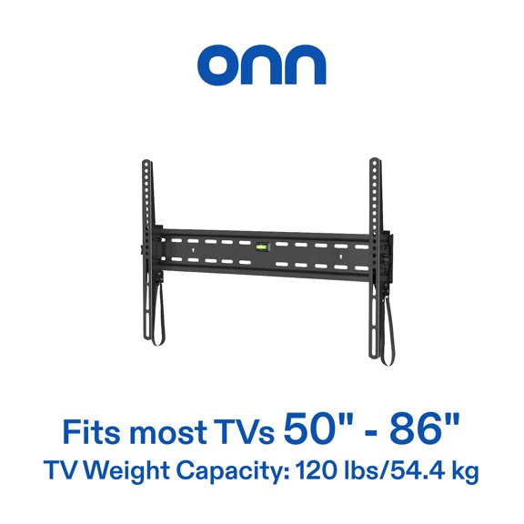 onn. 50 in.–86 in./127 cm–218.44 cm Tilting TV Wall Mount, UL Listed