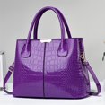thumbnail image 2 of Trendy Crocodile Print Tote Bag, Large Capacity Multi-pocket Shoulder Bag, Perfect, 2 of 5