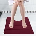 thumbnail image 4 of Bathroom Rugs and Mats Sets,Foam Bath Mat U Shape Toilet Mats Bathroom Rugs Soft Comfortable Water Drying Absorption Non-Slip Thick Machine Washable Easier to Dry Dark, 4 of 7