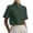 #203-Green, variant on Craaazy Solid Color Notch Stand Collar Short Sleeve Tops for Women, Elegant Business Office Blouses Casual Daily Wear Shirts