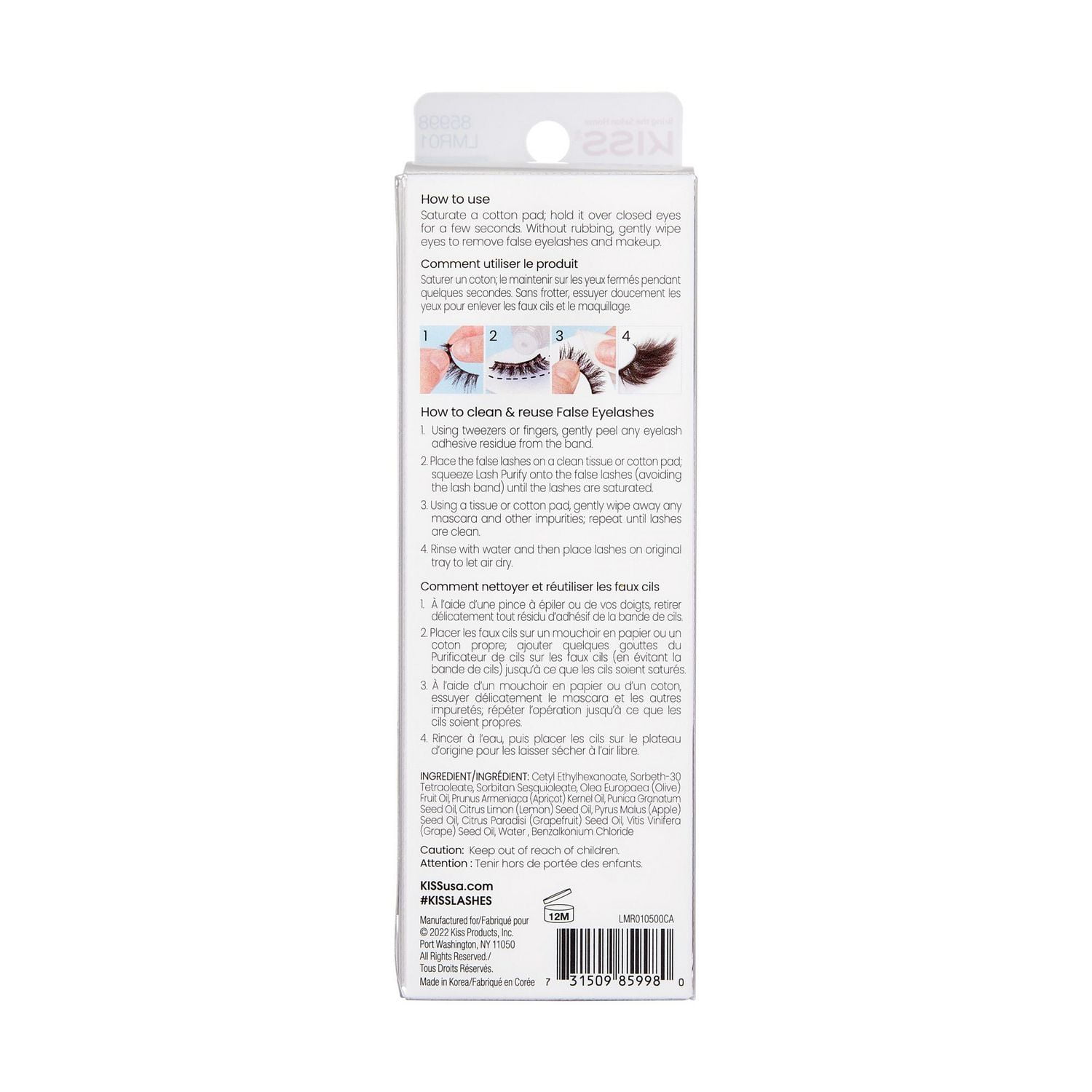 KISS Lash Purify - Removes Waterproof Makeup & Glue Liner