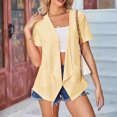 thumbnail image 2 of FAIWAD Women's Short Sleeve Cardigan Casual Summer Lightweight Open Front Solid Color Cardigans, 2 of 6