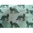 thumbnail image 4 of oneOone Cotton Silk Fabric Fox Block Printed Fabric 1 Yard 42 Inch Wide, 4 of 4