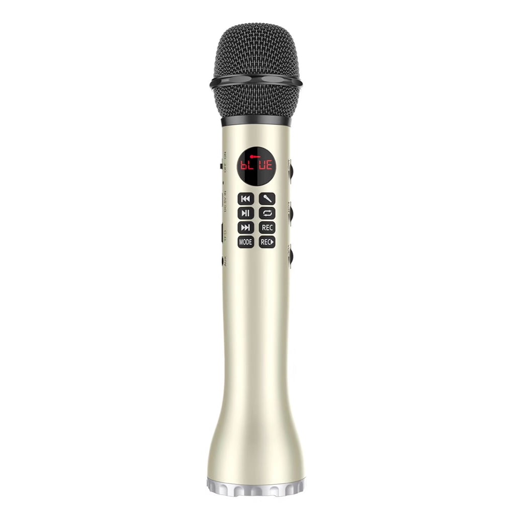 L-598 Microphone Portatif pour Chanson K Microphone Sans Fil Bluetooth Microphone de Poche KTV Micro Haut-Parleur Bluetooth Workhe