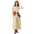 thumbnail image 2 of Robe Décontractée pour Femme Élégante avec Broderie, Robe Maxi Fluide avec Cape, Halloween, Minimaliste, Confortable, Tenue de Fête, 2 of 8