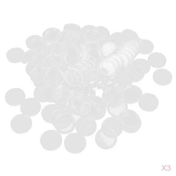 Tachiuwa 300 21mm Clear Round Box Holder plastic Capsules Box Display Cases 300pcs