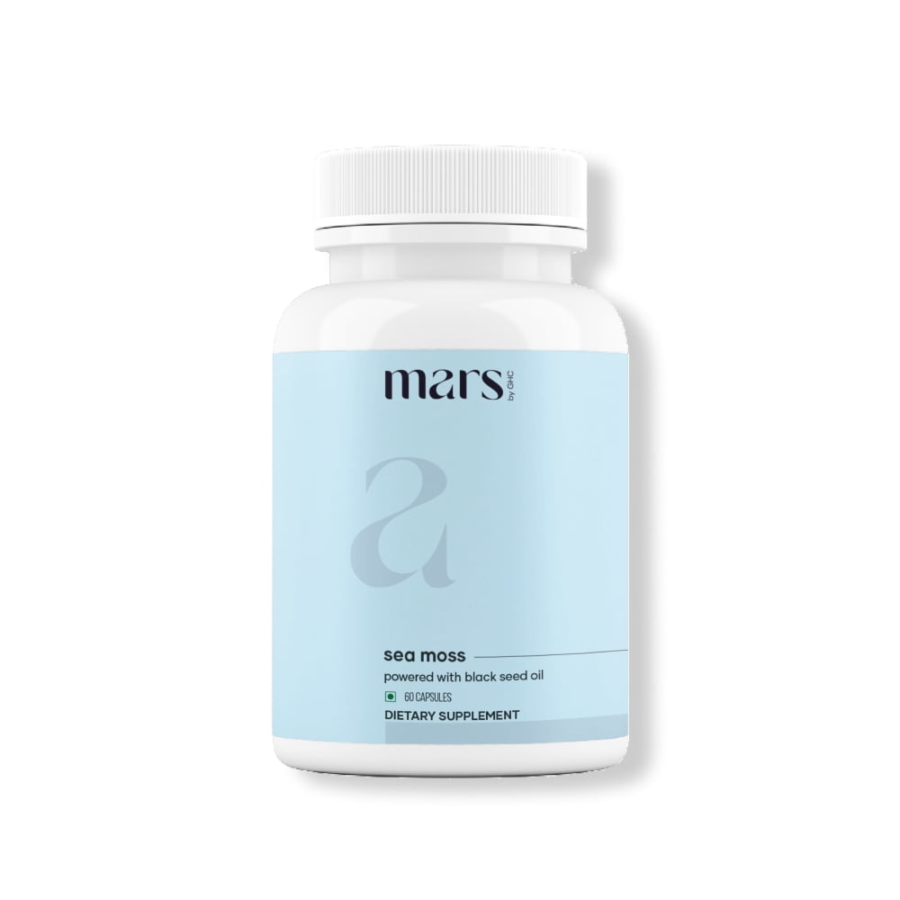 mars by GHC Natural Sea Moss Caps: Powered with Ashwagandha, Black Seed, & Vitamin D3