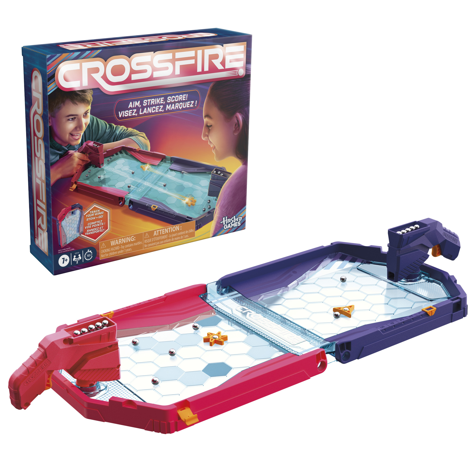 Crossfire, jeu d'action d'intérieur pour enfants, jeu de plateau familial pour 2 joueurs, dès 7 ans