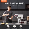 thumbnail image 2 of 12 Cups Commercial Drip Coffee Maker with 3 Glass Carafes and 3 Warmers Office, 2 of 9