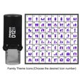 thumbnail image 4 of Printtoo Personalized Family Theme Icons Rubber Stamp Self Inking Stamper 12 mm-Red, 4 of 7