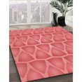 thumbnail image 3 of Ahgly Company Tapis d'Intérieur Lavables en Machine, Rectangle Rouge de Transition, 5' x 8', 3 of 7