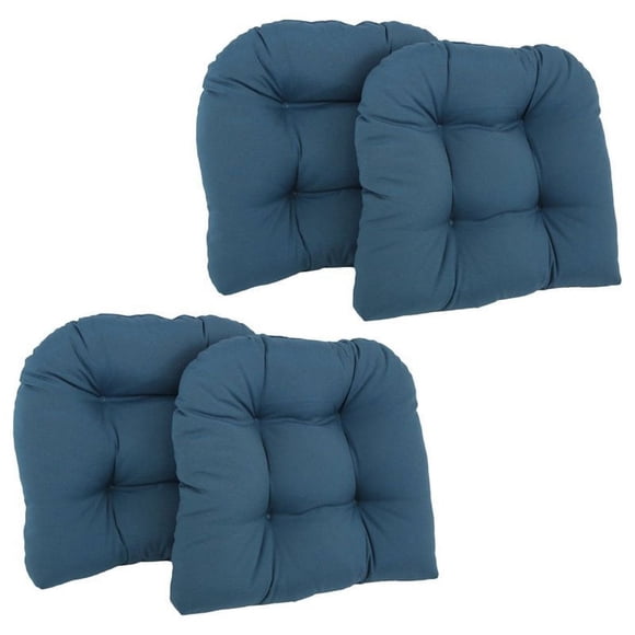 Blazing Needles U Shaped Chair Cushion (Set of 4)-Grey