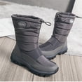 thumbnail image 4 of Bottes de Neige XZNGL Femmes Hiver Doublées de Velours Chaudes Bottines Courtes Chaussures en Coton Imperméables, 4 of 9
