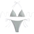 thumbnail image 1 of KIHOUT 2025 Women's Triangle Bikini Floral Printed Bikini Set Two Piece Summer Swimsuit Bathing Suits for Beach Pool Party, 1 of 7