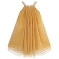 thumbnail image 2 of Robe Fille Fleur Robe Dos Nu Perle Fête Mariage Anniversaire 7 Ans, 2 of 5