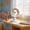 White#1165, variant on Minimal Round Table Clock with Pedestal Base – Silent Quartz Analog Desk Clock for Bedroom Living Room Office Home Decor