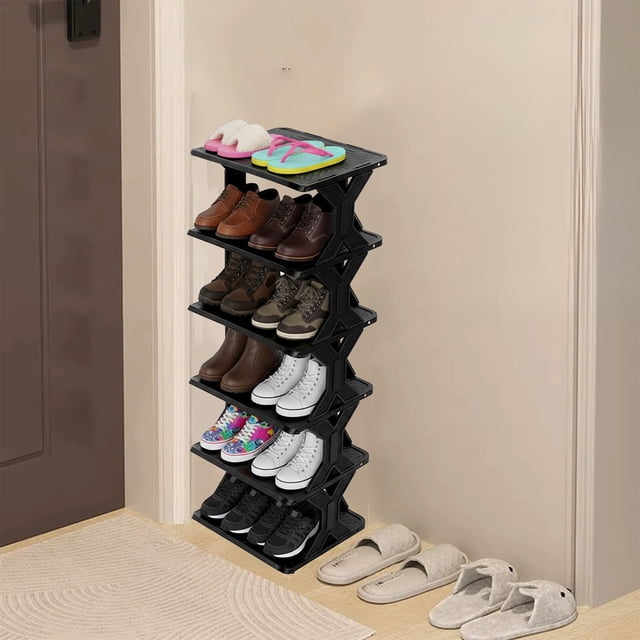 Étagère à Chaussures Simple d'Angle Épaissie et Élargie, Petite Taille, Facile à Installer, Amovible, Lavable, Armoire de Rangement pour Chaussures